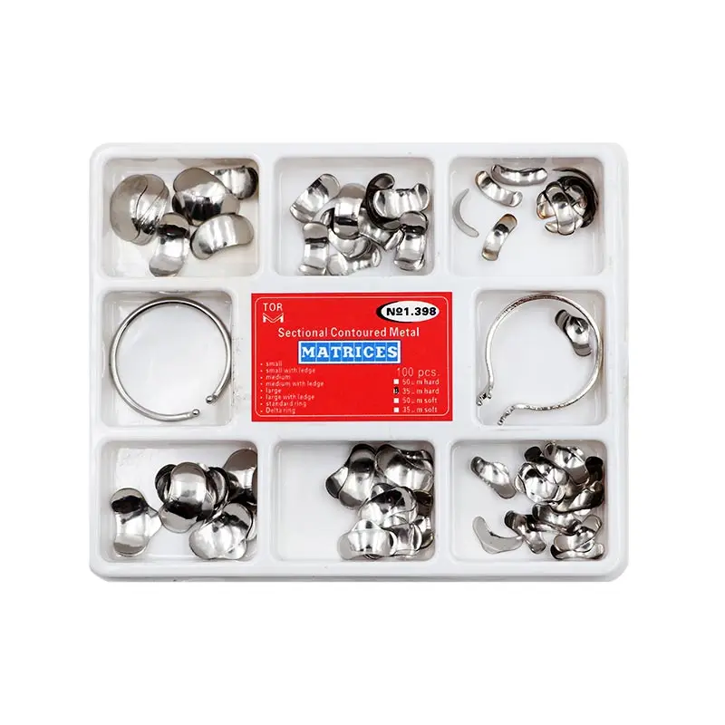 100 шт. стоматологические секционные металлические матрицы с кольцом зубы