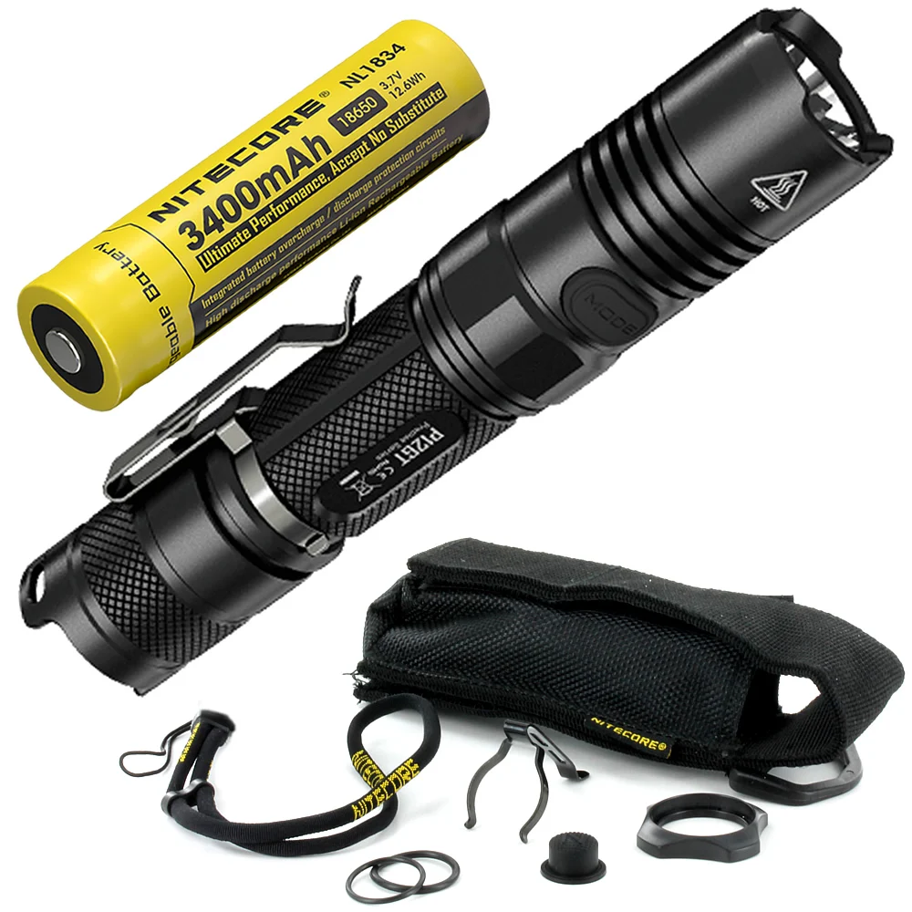 3400mAh NL1834 NITECORE P12GT с перезаряжаемой батареей 18650 1000 Lms CREE XP-L HI V3 светодиодный тактический фонарь - Испускаемый цвет: 3400mAh NL1834