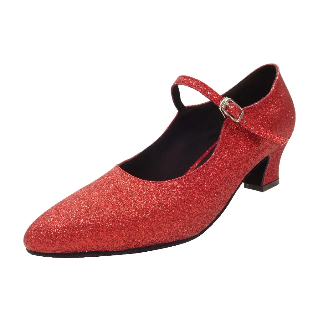 Indoor Ballroom Female Detective Gordon Salsa Soft Red PU Dance Shoes HS042 | Спорт и развлечения