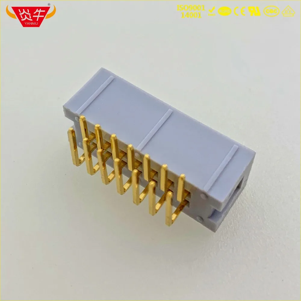 DC3 14P серый и белый 14 pin IDC розетка коробка 2 54 мм Шаг заголовок правый угол