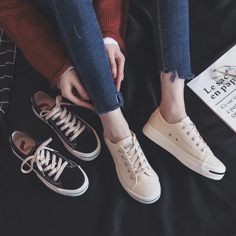 Кеды женские с вулканизированной подошвой холщовые кроссовки на шнуровке