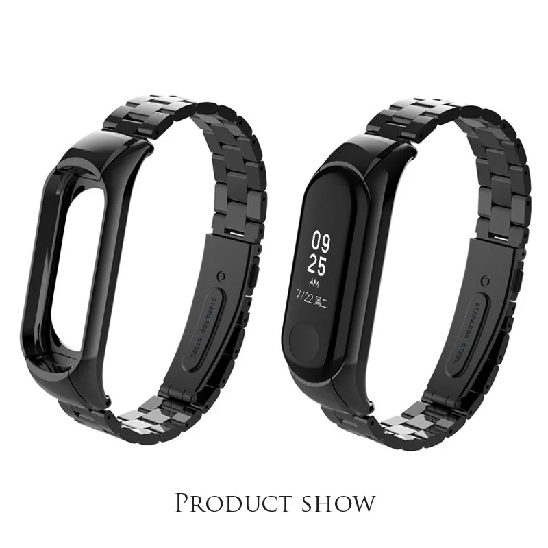 Металлическая цепь ban бы для xiaomi band 3/4 NFC браслет из нержавеющей стали mi Группа 4 браслет раскладывающаяся застежка легко разобрать