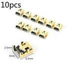 10 шт. Mini USB 8 Pin женский разъем, Стандарт Pcb, разъем для сварки, Женский Разъем 8 P, Позолоченный разъем
