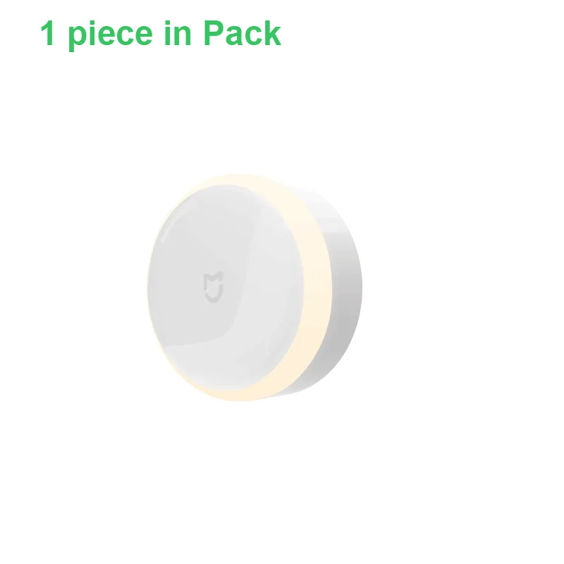 1piece Xiaomi Mijia Mini, 0,25 Вт, белый, 2 модели, мягкий светильник ing с автоматическим датчиком, умный Ночной светильник с управлением, лампа для детской комнаты, лестница - Цвет: 1piece