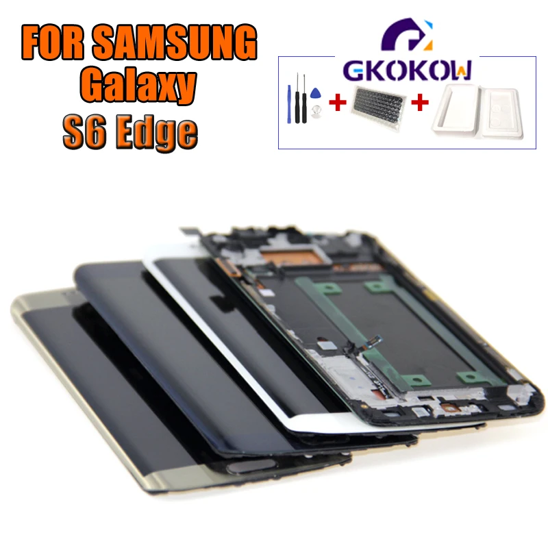 Супер Amoled для Samsung Galaxy S6 EDGE G925 G925F ЖК дисплей с сенсорным экраном Edge|Экраны