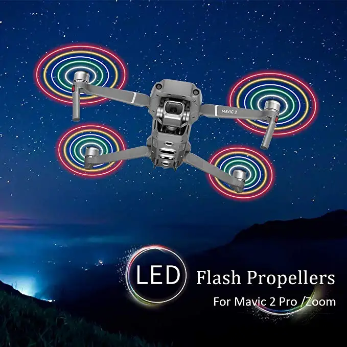 Светодиодный пропеллеры для DJI Mavic 2 Zoom Drone пары красочный пропеллер с низким