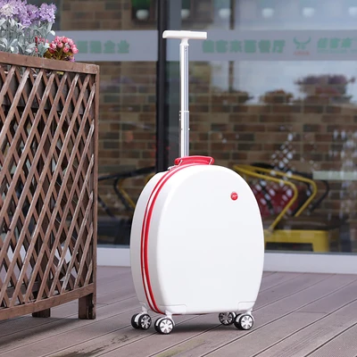 Девушка овальная Милая рамка на молнии роликовый багаж Спиннер 20 дюймов