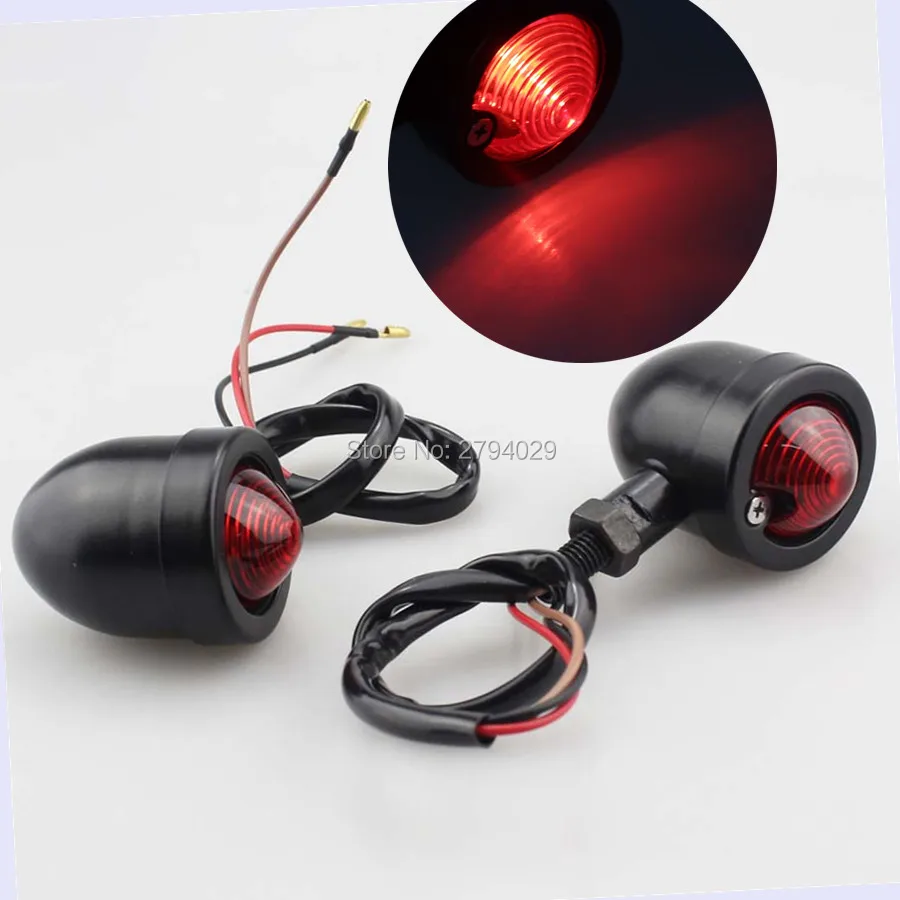Бесплатная доставка мотоциклетные мигающие красные пули передние и задние
