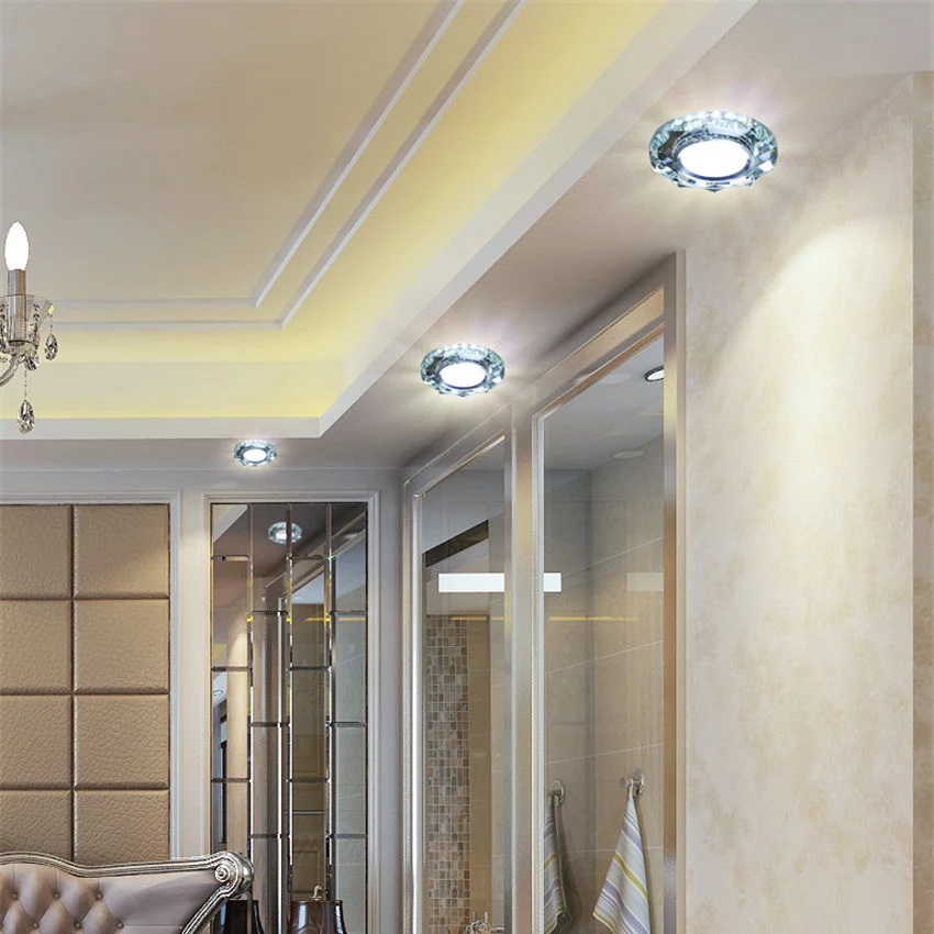 Современный роскошный хрустальный Светодиодный Светильник направленного света