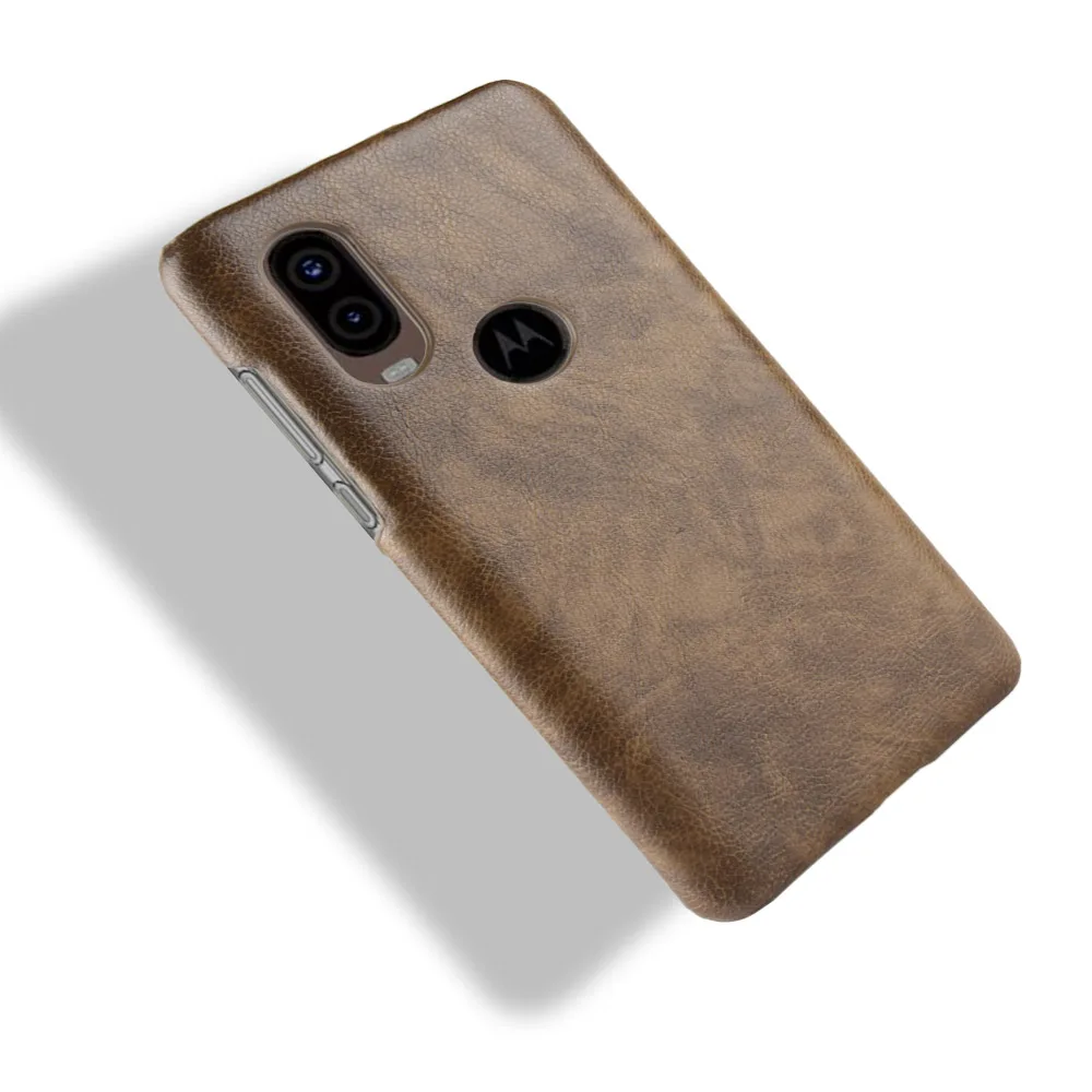 Роскошный кожаный чехол личи для MOTO Motorola P40 P30 Note G7 G6 Plus Z4 Z3 Play E5 ONE Power Жесткий Чехол