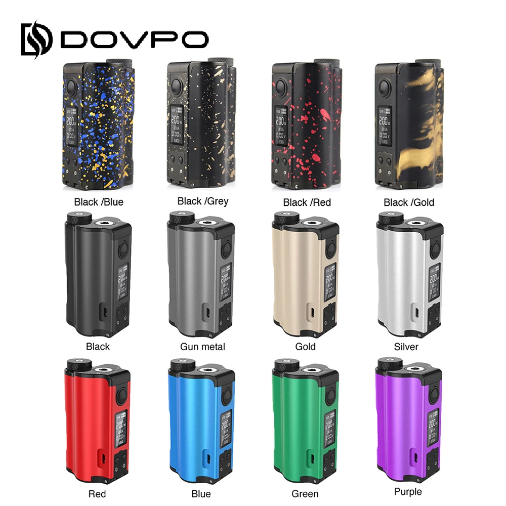 100% оригинал 200 Вт DOVPO Topside Dual Top Fill TC сквонк мод с 10 мл бутылкой электронная сигарета
