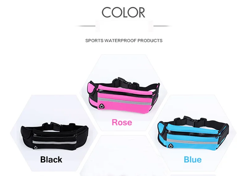 Универсальная 6-дюймовая Водонепроницаемая поясная сумка для бега iPhone X 8 7 6 6s Plus |