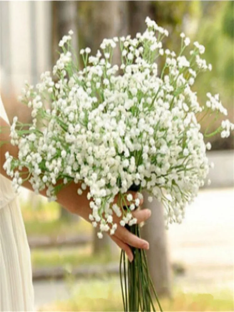 

45CM Length Gypsophila Artificial Flower Bridal Bouquet Baby Breath Artificial Fake Silk Flowers Plant