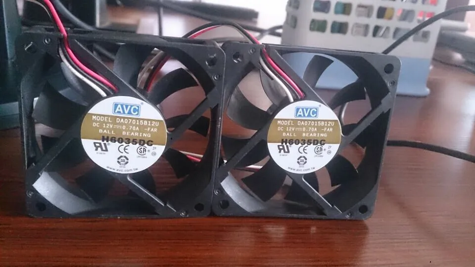 Оригинал для AVC DA07015B12U 12V 0.70A 7 см 7015 CPU двойной шарикоподшипник вентилятора|ball bearing