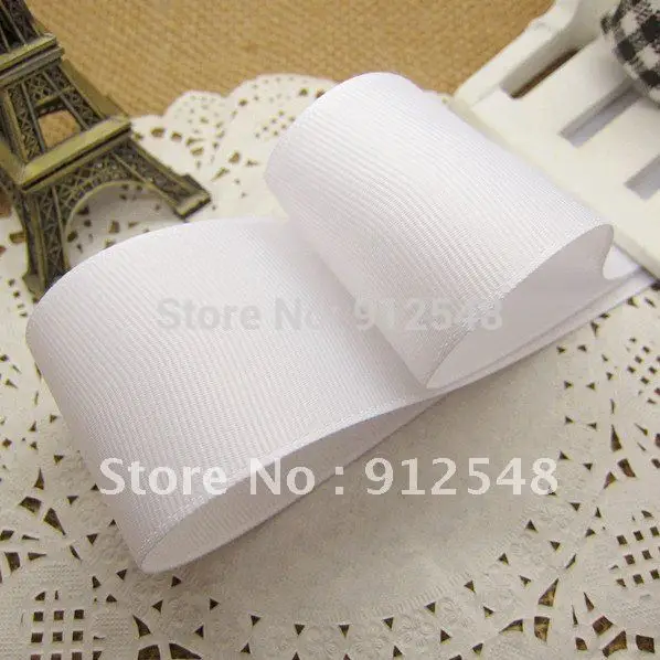 

Free shipping 1-1/2'' /38mm White solid color grosgrain ribbon,lwd015