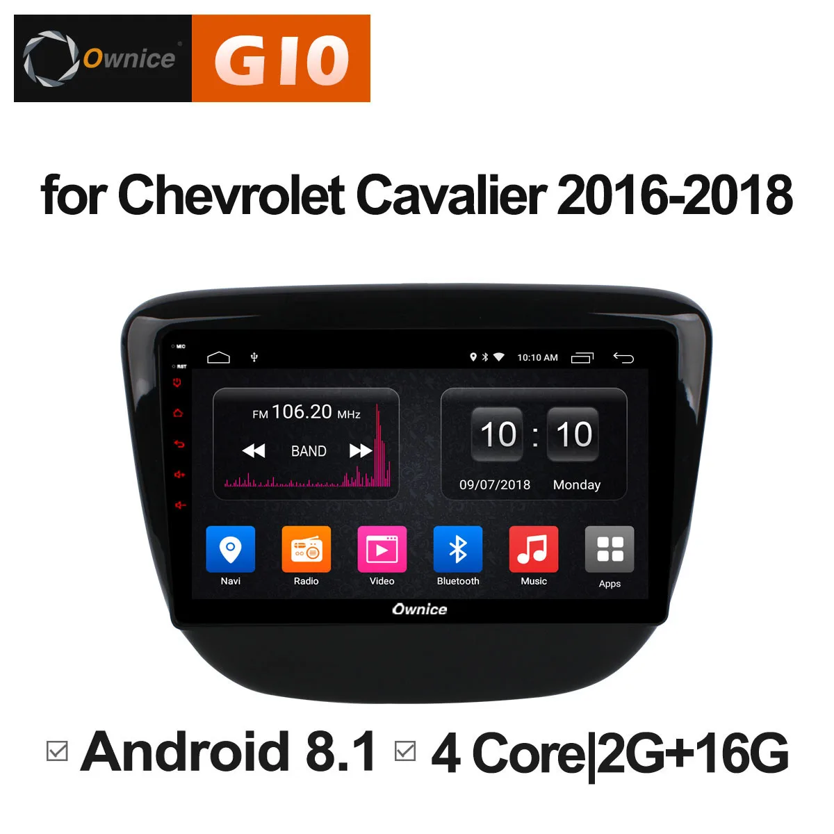 Ownice C500 + G10 Восьмиядерный Android 8 1 Автомобильный DVD Радио gps аудио для Chevrolet Cavalier 2016-2018