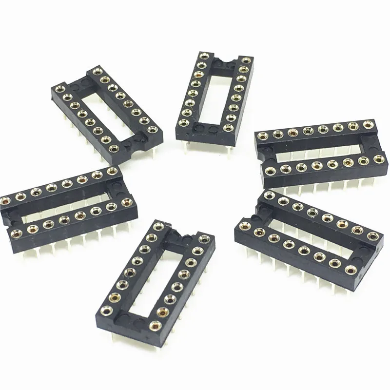 (100 шт.) 16P IC DIP16 розетка с отверстием круглый штырь dip 16 ножное отверстие для