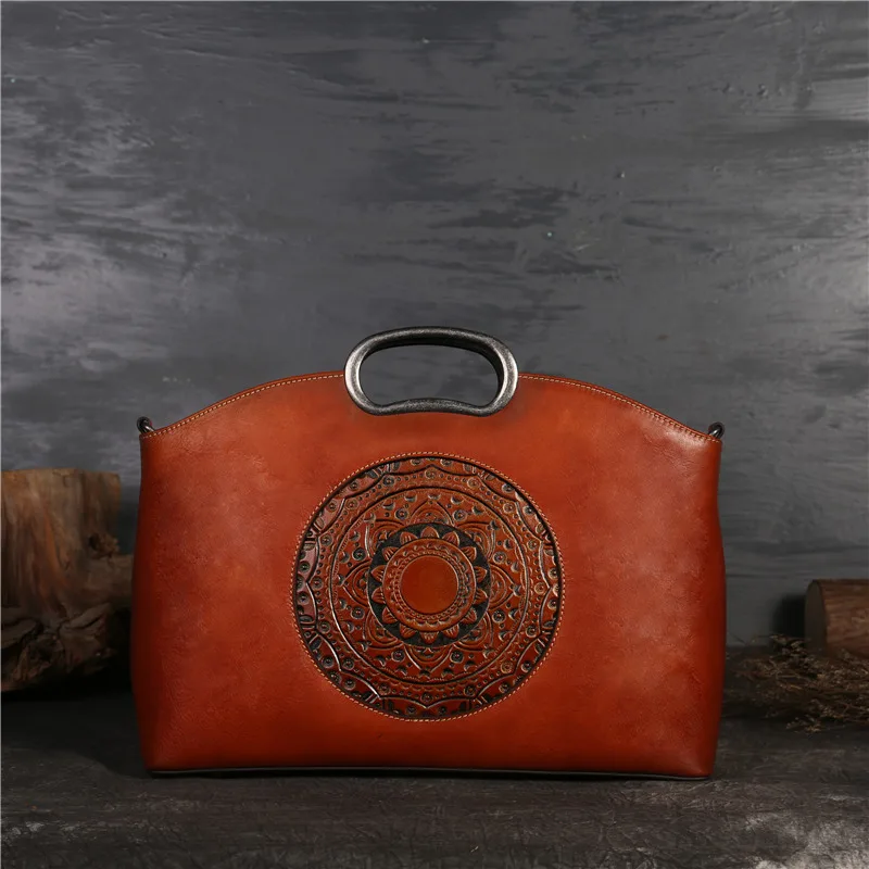 Новая модная женская сумка Nesitu из натуральной кожи А4 зеленого коричневого