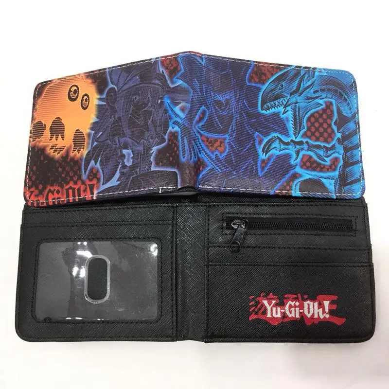 Аниме Yu-Gi-Oh, голубые глаза, белый дракон, монета, кошельки, мультяшная игра, двойной кошелек для студентов, детский подарок для подростков