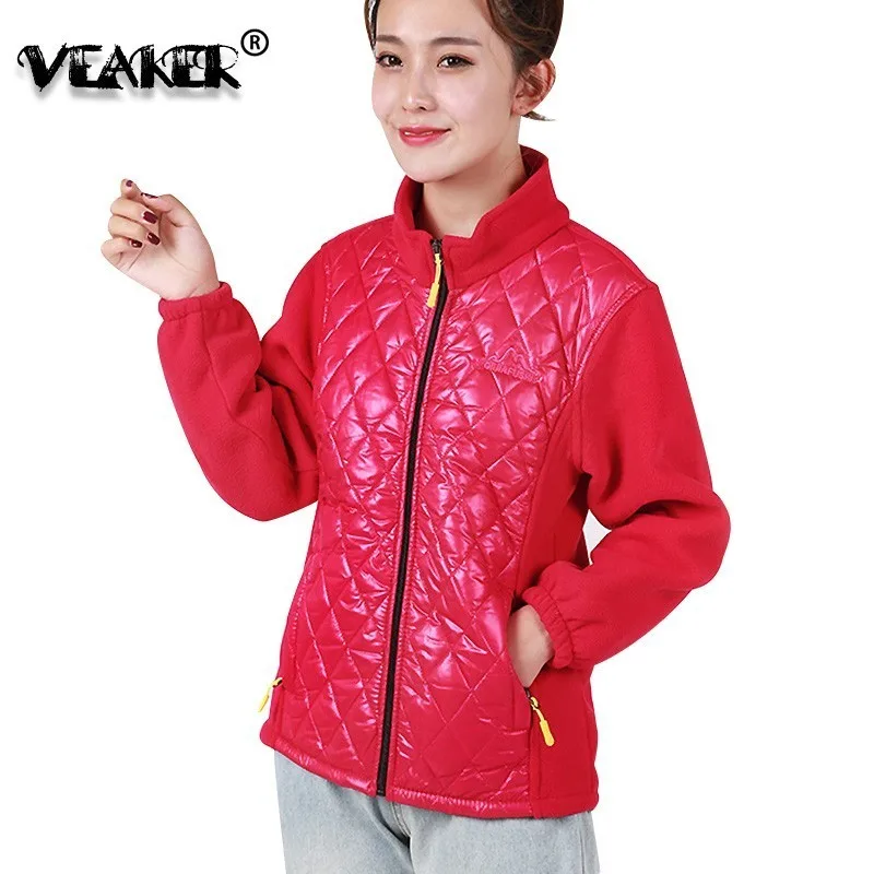

New Autumn Winter Women's Fleece Jacket Coats Leather Long Hooded 5XL Coat Outerwear Warm Thick Female Modis Red 2018 Coat Women