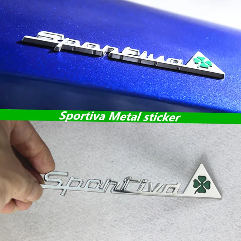 Alfa Romeo металла Sportiva четырехлистник Зеленый Дельта автомобиля боковой Fender эмблема