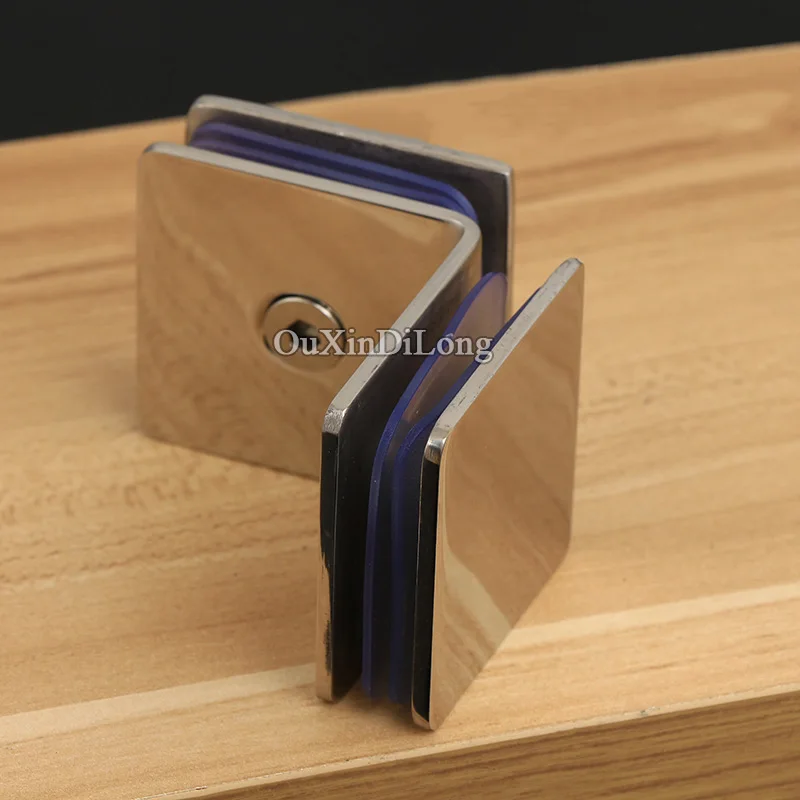 Высокое качество 4 шт. 304 нержавеющая сталь 90 градусов стекло для стекла держатель