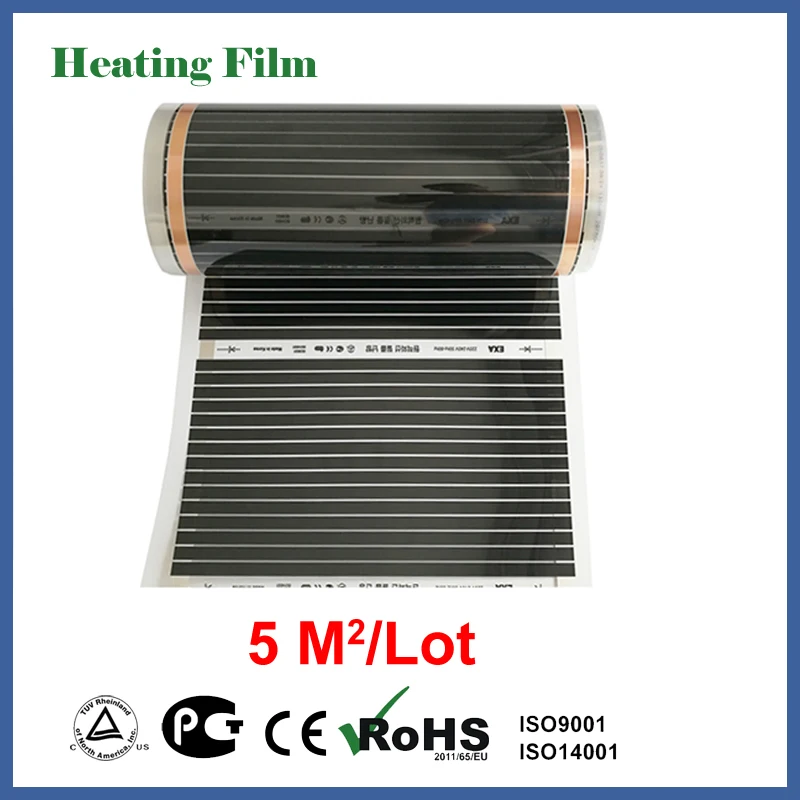 

TF infrared floor heating film 5 square meters, 220W/square meters with 50CM width infared heating film for house warming