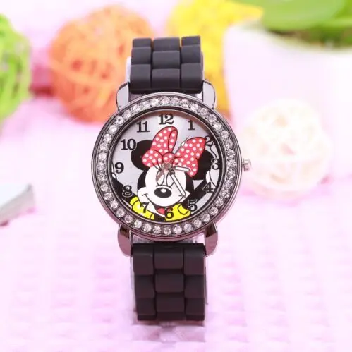 Кристальные цветные детские часы с рисунками из мультфильмов ЖЕНСКИЕ НАРЯДНЫЕ