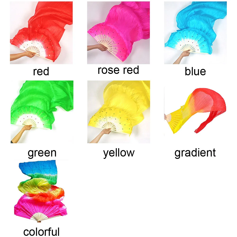 Ручная работа Красочные Танец живота женский костюм бамбуковые длинные шелковые