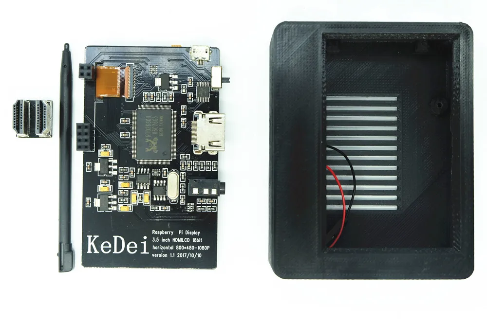 3,5 дюймовый 800x480 USB HDMI lcd дисплей сенсорный экран 3D чехол с принтом с охлаждающим вентилятором для Raspberry Pi