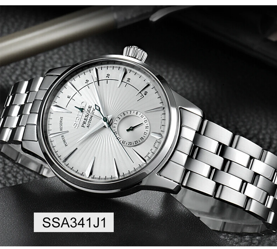 Оригинальные Seiko часы Presage Seres автоматические механические деловые мужские часы 5 бар водонепроницаемые глобальная гарантия SSA385J1