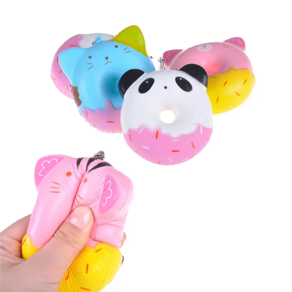 Jumbo мягкие и милые панды/kitty пончик хлеб крем Ароматические очень медленно