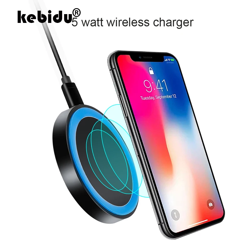 Беспроводная зарядная площадка kebidu 5 Вт портативная зарядка для Samsung S8 S9 быстрая