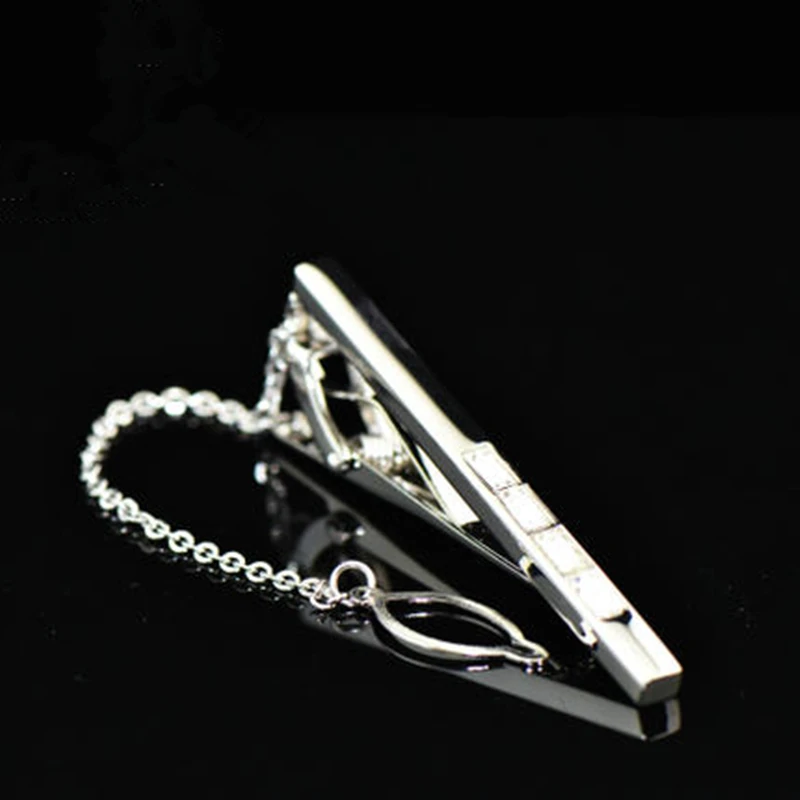 FLEXFIL Зажимы для галстука stickpin Подарочная булавка для галстука мужские модные квадратные высококачественные черные запонки с камнями stickpin продукты