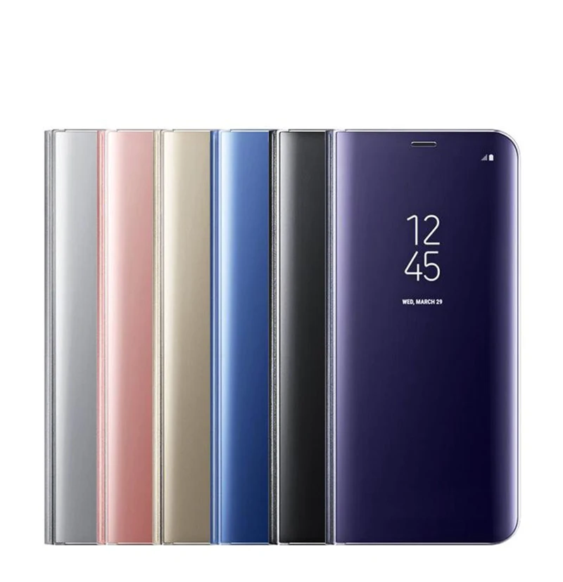 200 шт. для S10 plus S10e S7 edge Huawei P30 P30pro Smart откидная подставка зеркальный прозрачный