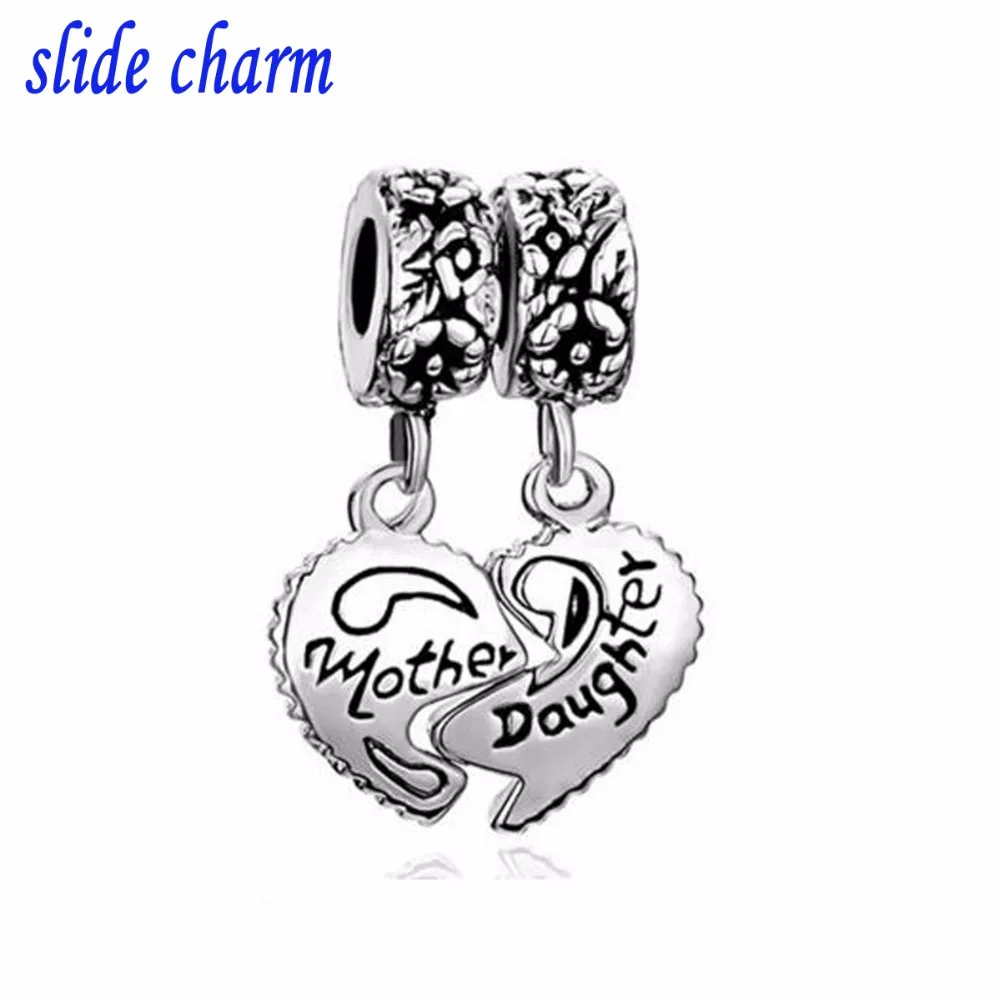 Шарм подвеска на день матери и дочери бусина Pandora|fit pandora bracelet|beads fit pandorabeads |
