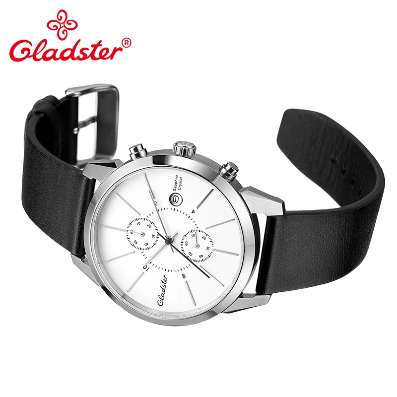 Часы хронограф мужские Кварцевые водонепроницаемые с сапфировым стеклом и