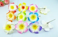 50 new mixed color foam hawaiian plumeria flower frangipani flower bridal hair clip 6cm
