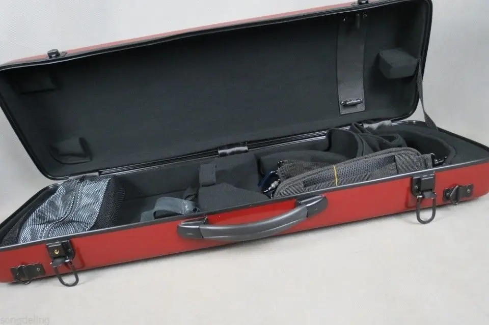 1 шт красный твердый стекловолокно 4/4 Скрипки чехол прекрасное качество