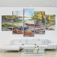 boat print art canvas painting unframed 5 piece large hd sea view boat for living room wall picture decoration home