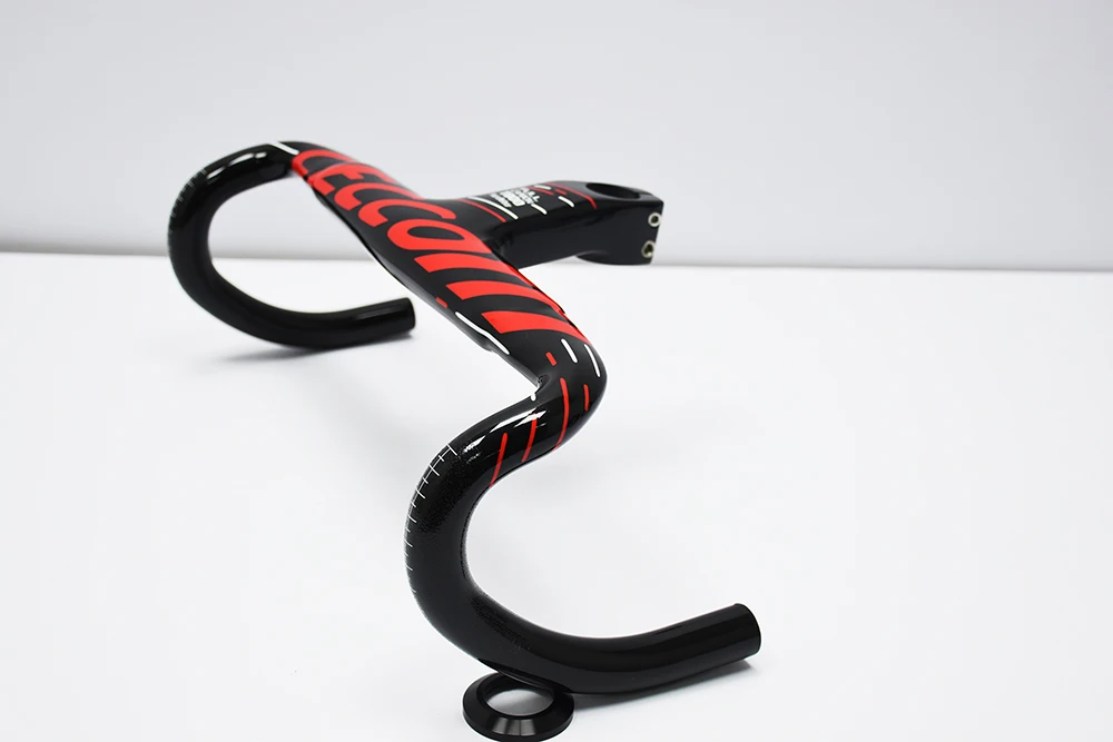 HC черный красный УГЛЕРОДНЫЙ руль для шоссейного велосипеда часть