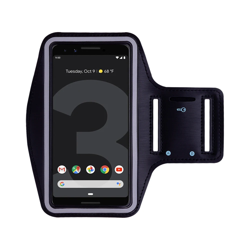 Черный Спортивная сумка-держатель для бега, бега, спортзала, чехол, нарукавник, чехол для телефона, для Google Pixel 3a 3 2 XL 2XL 3XL Nexus 5X5 6P 6 4 - Цвет: Черный