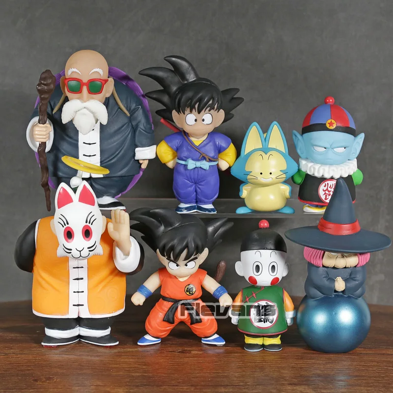 Dragon Ball Z игрушки ребенок Сон Гоку Мастер Роши Pilaf Chiaotzu ПВХ Фигурки Коллекционные Фигурки 4 шт./компл