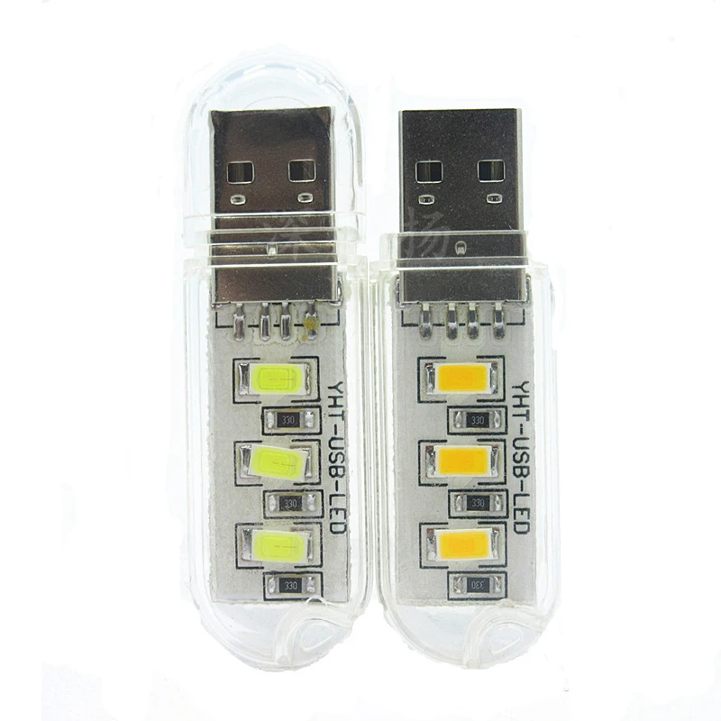 3 светодиодный питаемые через USB порт Портативный белый светильник Книга