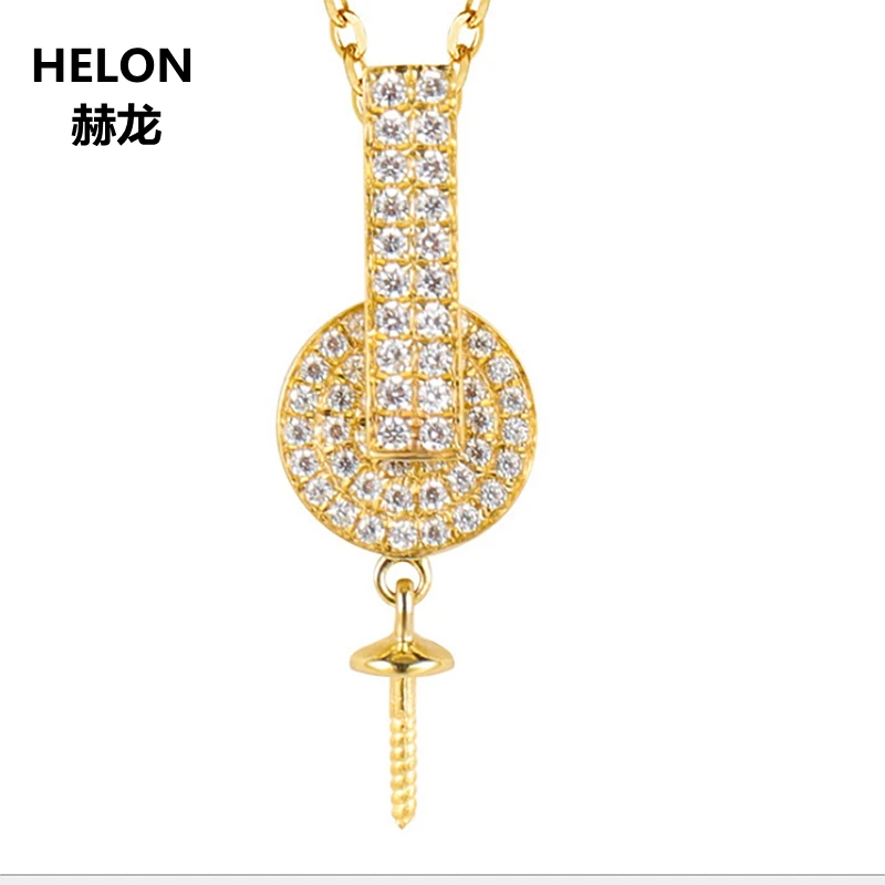 Женский кулон с жемчужинами подвеска из желтого золота 14 к натуральными