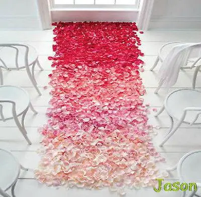 Лидер продаж 500 шт. шелковые лепестки роз листья для свадебной вечеринки