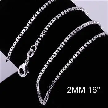 

Цепочка из серебра 925 пробы, 2 мм, 16 дюймов, CC009