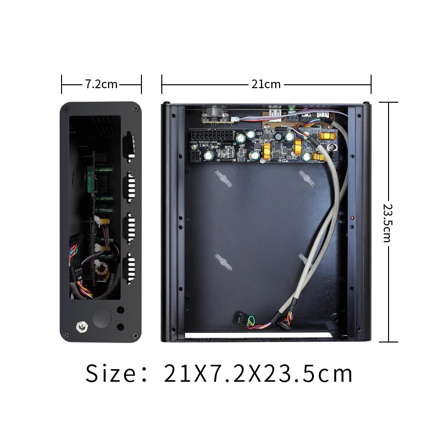 Алюминиевый корпус для настольного ПК Realan K3 Mini Itx шасси офиса поддержка OEM|Корпуса