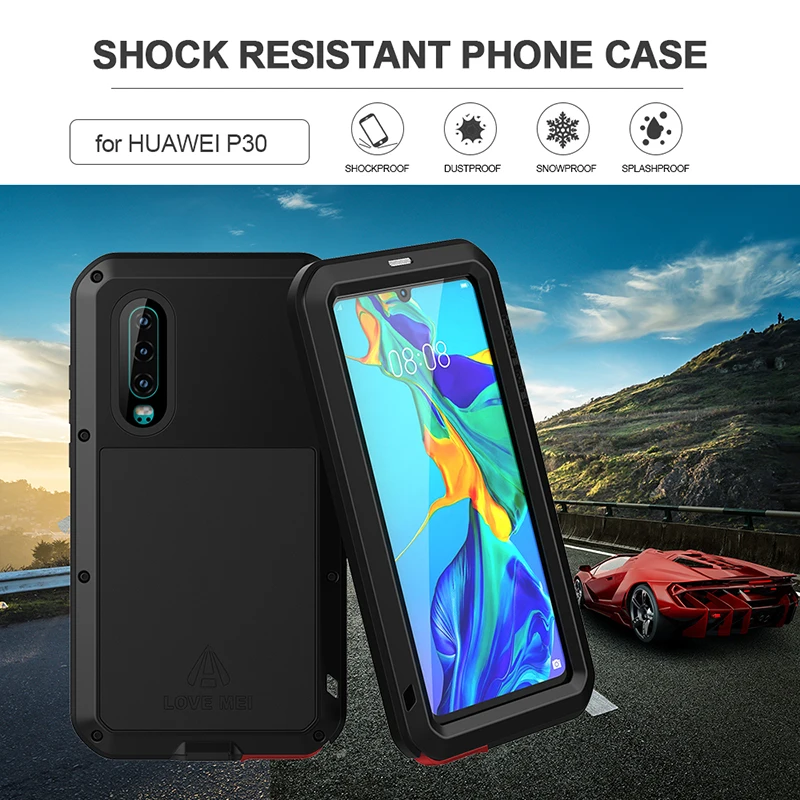Водонепроницаемый сверхпрочный защитный чехол для huawei P30 Pro противоударный металлический защитный чехол для huawei P30Pro чехол с