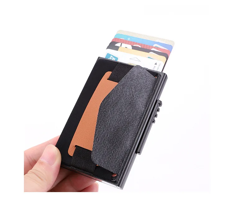 BISIGORO металлический корпус для карт мода RFID Блокировка держатель для карт Простой Высококачественный кошелек Повседневный многофункциональный кошелек для монет